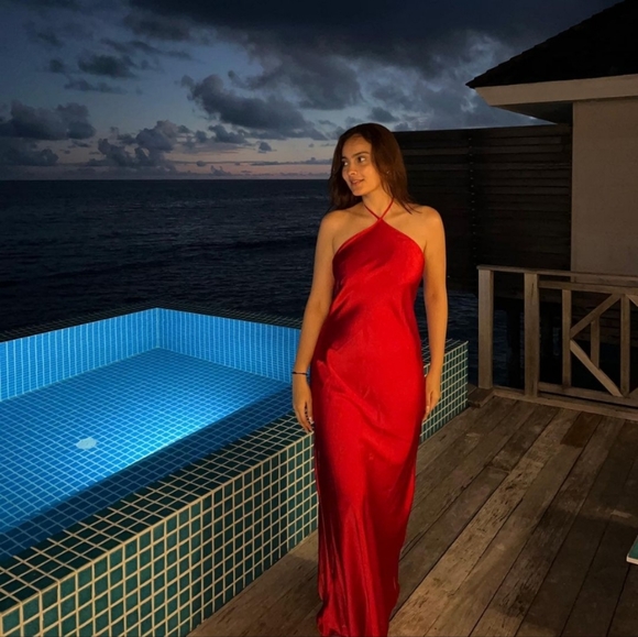 Zara Satin eff3ct halter slip dress - Picture 3 of 14